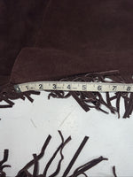 NOS Brown Show Chaps With Fringe Large Adjustable Waist 45” I-62