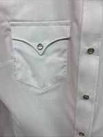 New Women’s Mesquite White Long Sleeve Pearl Snap Size 32 MM-12