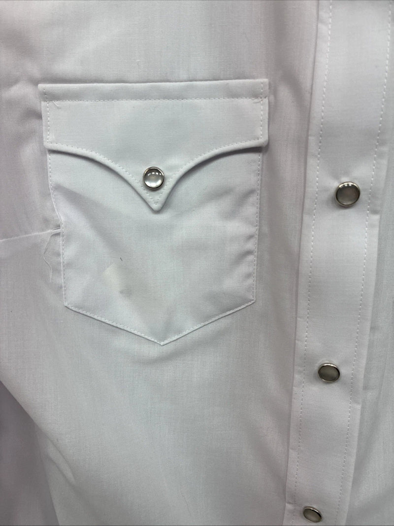 New Women’s Mesquite White Long Sleeve Pearl Snap Size 32 MM-12