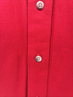New Men’s Wrangler Red Western Long Sleeve Button Up 16.5 X 34 Large V-61