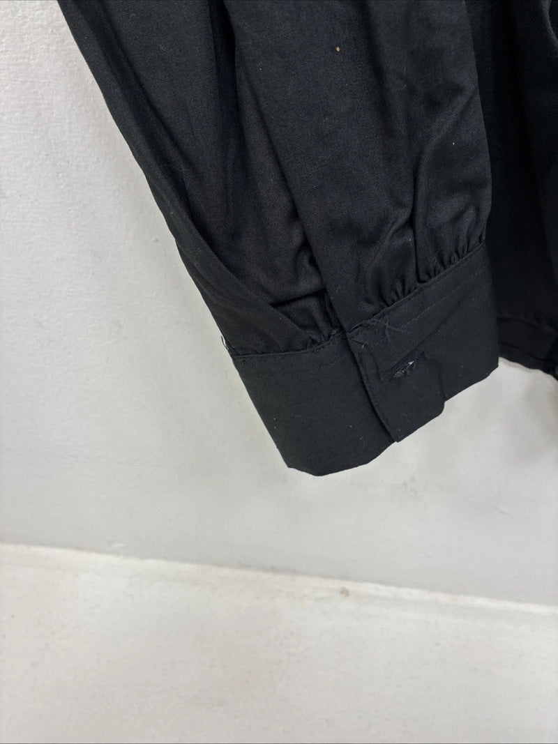New Women’s Wrangler Black Designed Long Sleeve Button Up Large MM-124