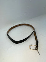 New Black Genuine Leather Breaded 30” Belt NN-7