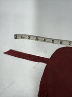 NOS Burgundy Show Chaps With Fringe Adjustable Waist 35” N-19