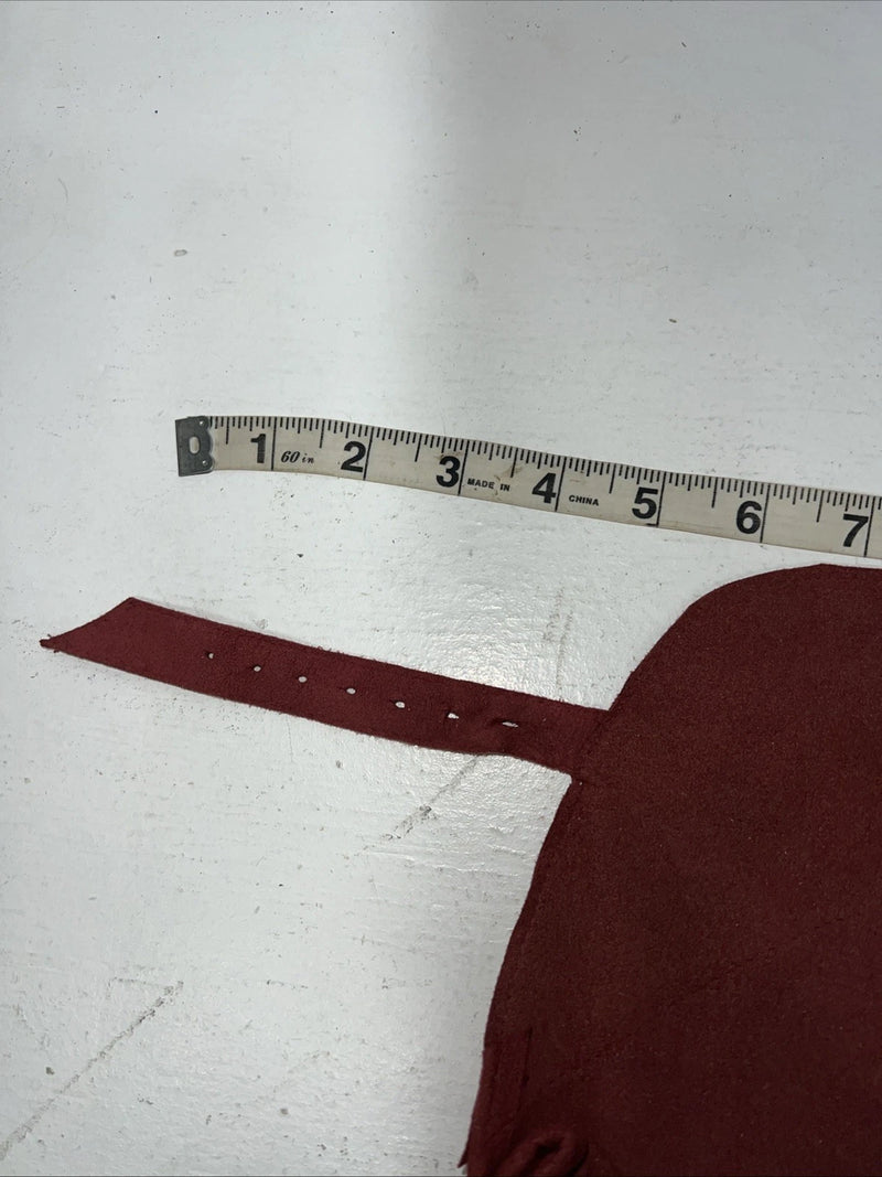 NOS Burgundy Show Chaps With Fringe Adjustable Waist 35” N-19