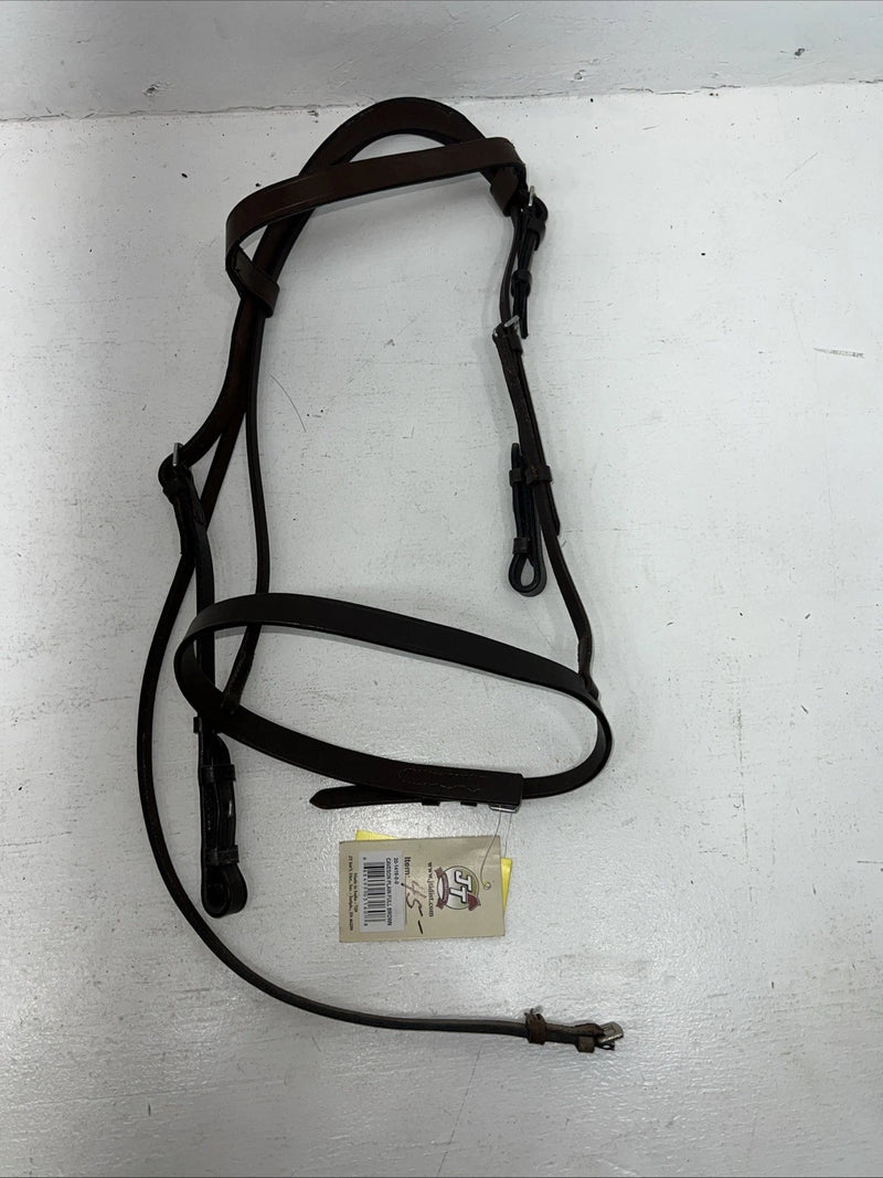 New Silver Fox Brown Full English Caveson Bridle #20-1419-0-0 BB-17