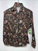New Women’s Dickson Jenkins Floral Long Sleeve Pearl Snap Size 36 MM-49
