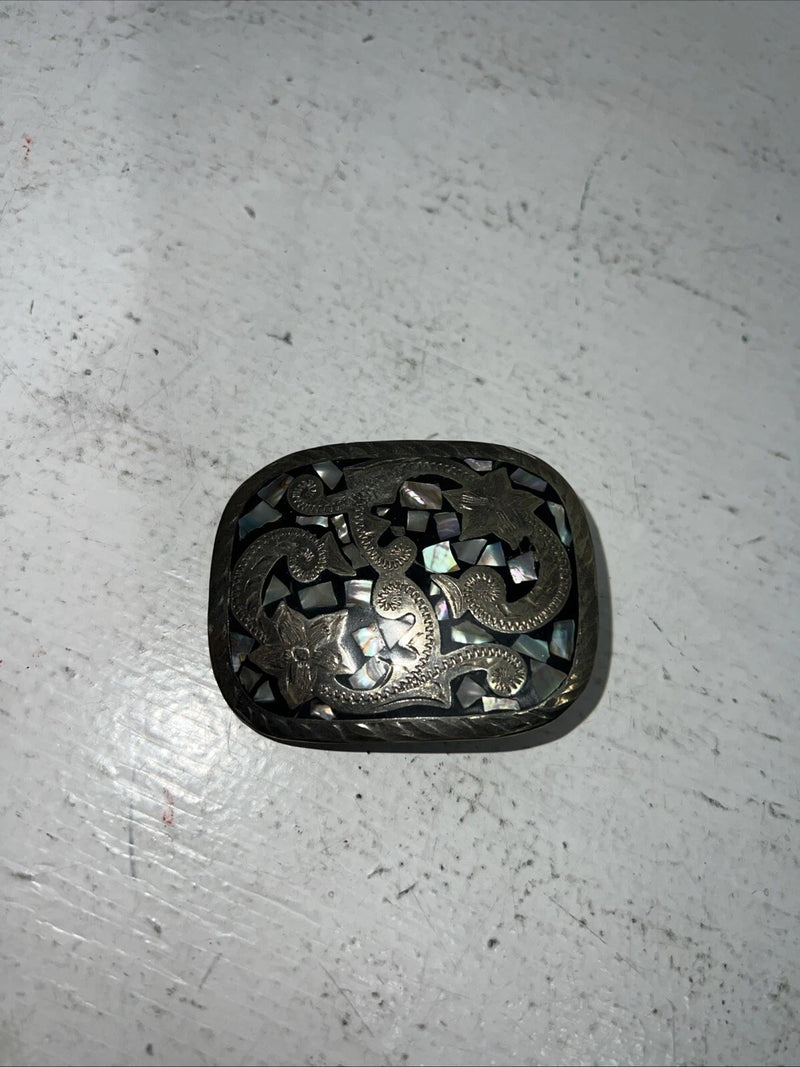 New Girls Copper Turquoise Flower Belt Buckle. F-4
