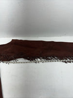 New Congress Leather Burgundy Show Chaps With Fringe Adjustable Waist 40” L-47