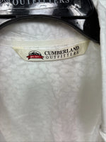 New Women’s Cumberland White Cheetah Print Long Sleeve Pearl Snap Small LL-2