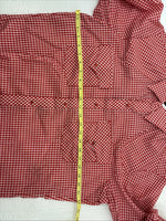 New Men’s Dickson Jenkins Red Checkered Long Sleeve Pearl Snap 16 Large AA-36