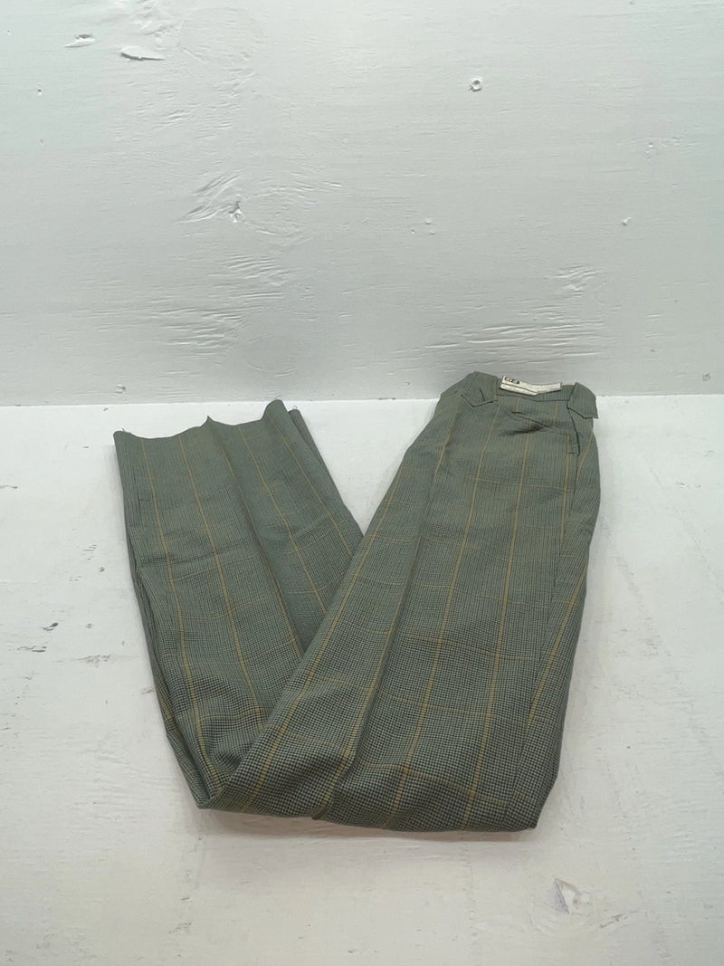 New Vintage Green Checkered Dickson Jenkins Polyester Pants #2213 ZZ-32