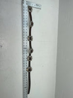 New Brown Genuine Leather Chambers Silver Pendent 28” Belt #3001 JJ-58