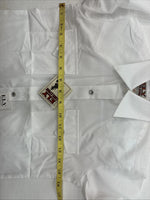 New Boys ELY Cattleman Cattleman White Long Sleeve Pearl Snap Size 10 DD-95