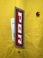 New Men’s Wrangler Yellow PBR Long Sleeve Button Up Small A-199