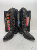 New Men’s Brown Texas Brand Cowboy Boots. 7901 10.5 10 1/2 D. 7-110