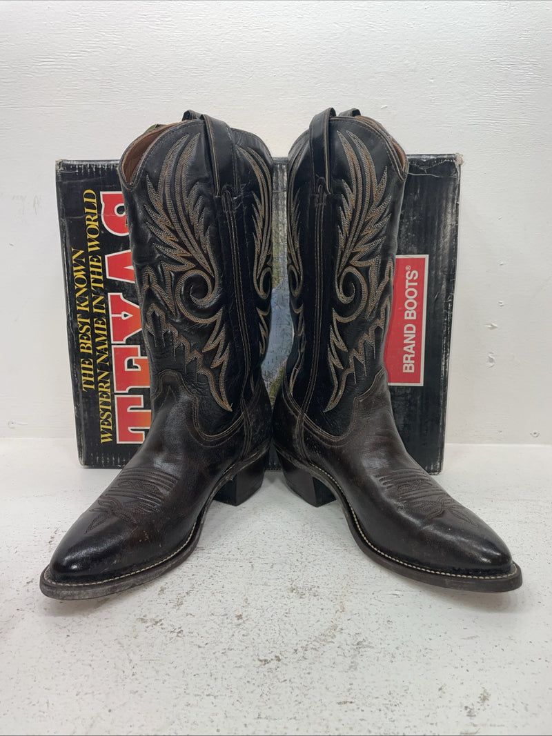 New Men’s Brown Texas Brand Cowboy Boots. 7901 10.5 10 1/2 D. 7-110