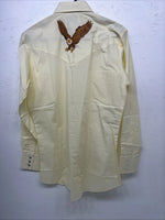 New Men’s Yellow ELY Wildlife Collection Western Pearl Snap Shirt Small A-171