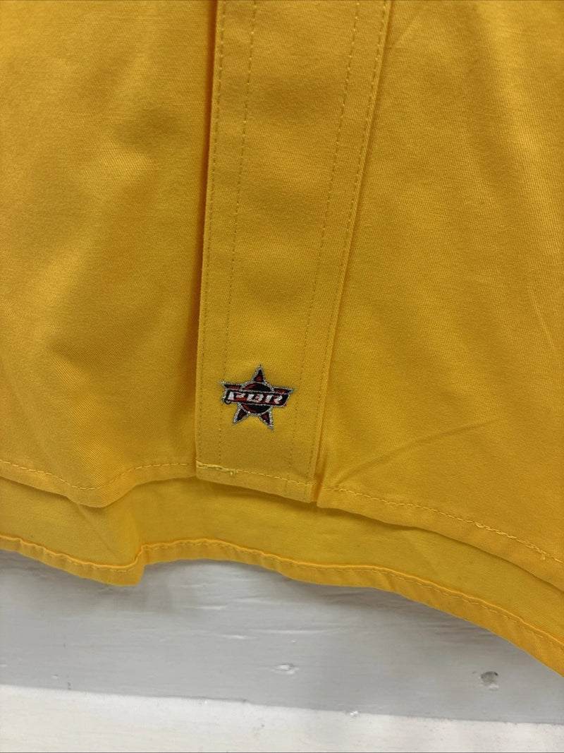 New Men’s Wrangler PBR Yellow Long Sleeve Button Up Large V-40