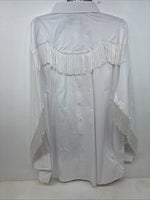 New Women’s White Horse White Fridge Long Sleeve Pearl Snap XXL TT-33