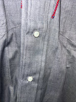 New Women’s Champion Westerns Navy Long Sleeve Button Up Shirt 14.5/33 3B-77