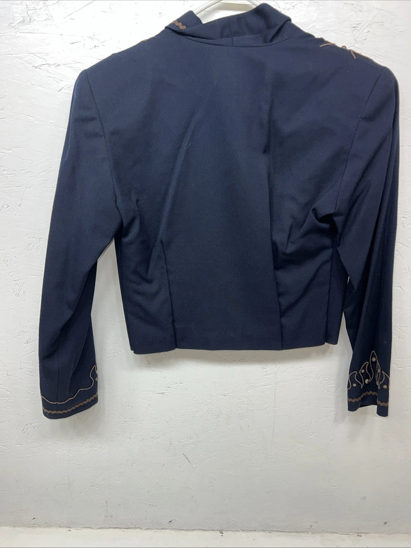New Women’s Navy BMW Designs Short Jacket Medium #85878 WW-18