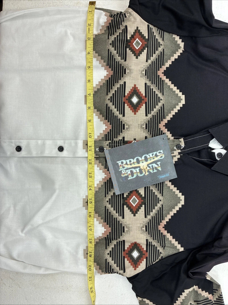 New Women’s Brooks & Dunn Western Design Long Sleeve Button Up Medium YY-113
