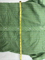 New Men’s Panhandle Slim Green Plaid Long Sleeve Pearl Snap Size 12 KK-61