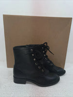 New Kids Black Lace Up American West Cowboy Boots. 2120 13.5 13 1/2 D. 23-74