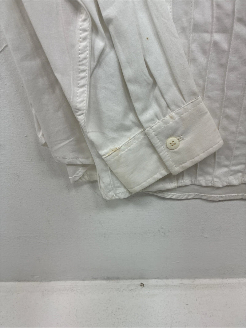 New Women’s Wrangler White Design Long Sleeve Button Up Medium MM-59