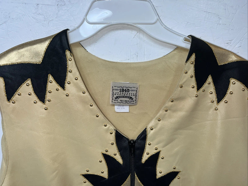 New Women’s 1849 Authentic Ranchwear Yellow Western Show Vest XXL #3325 UU-20