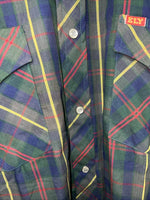 New Men’s Green Plaid Pearl Snap ELY plains Long Sleeve Shirt. 15.5x33 M I-49