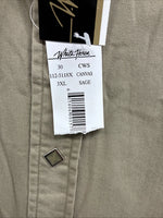 New Men’s White Horse Green Long Sleeve Square Pearl Snap 3XL E-63