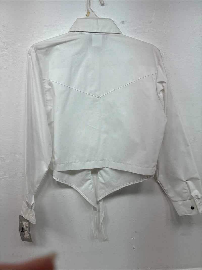 New Women’s Cowboy Threads White Long Sleeve Button Up Small DD-141