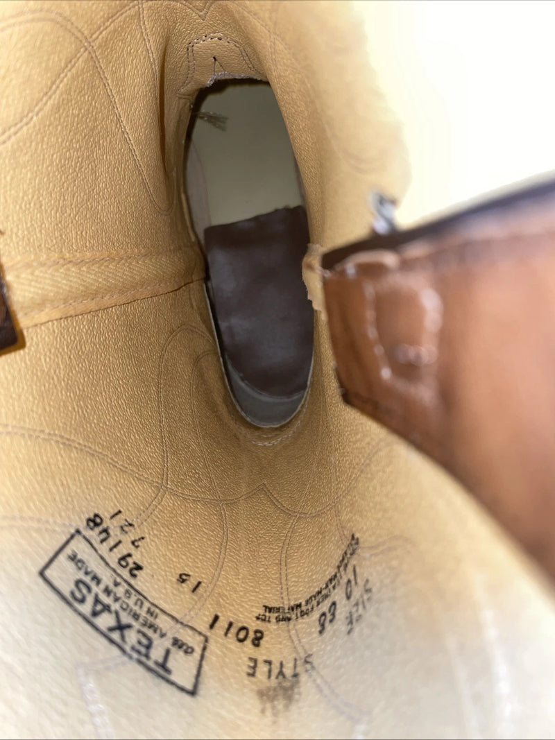 New Men’s Brown Texas Brand Cowboy Boots. 8011 10 E E. 6-53