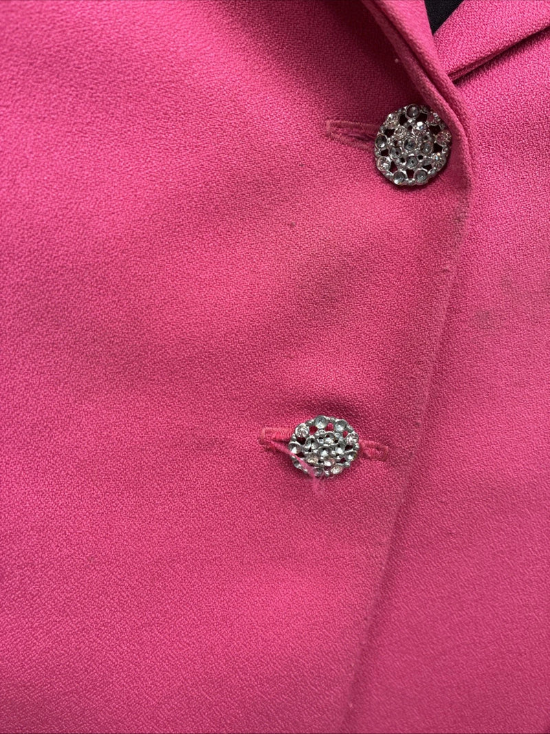 New Women’s To Dy For Pink Black Long Sleeve Button Up Size XL YY-101