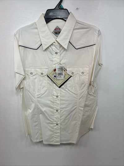 New Kids Cumberland White Short Sleeve Pearl Snap XL II-48