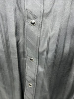 New Men’s Black White House Long Sleeve Pearl Snap Shirt. XL S-7