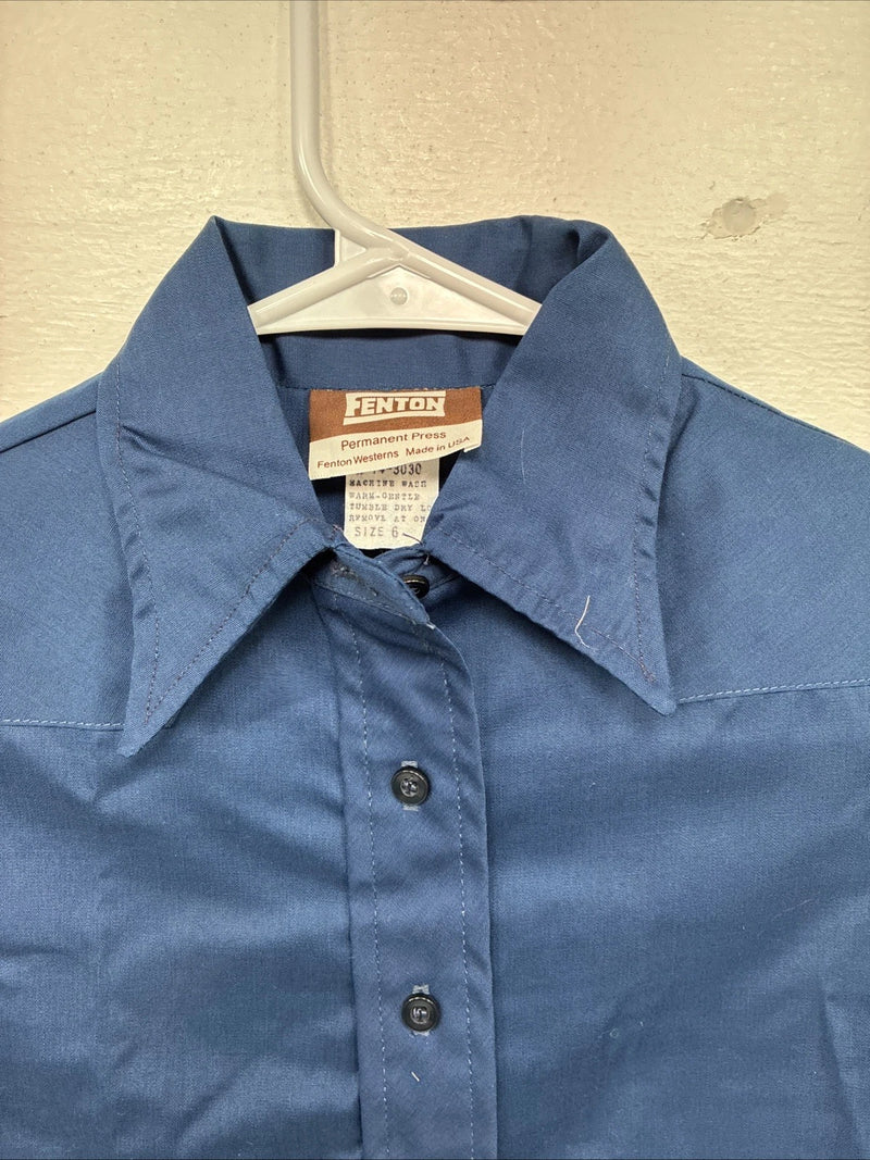 New Kids Fenton Navy Blue Long Sleeve Button Up Size 6 YY-63