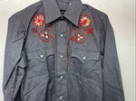 New Women’s Champion Westerns Navy Long Sleeve Button Up Shirt 14.5/33 3B-77