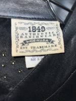 New Women’s 1849 Authentic Ranchwear Black Star Western Show Vest Large L-602