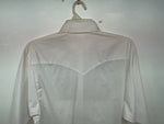 New Women’s Blue White & Bling H Bar C Long Sleeve Button Up Shirt #20119 3B-40