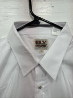 New Men’s ELY Cattleman Western White Long Sleeve Pearl Snap 17 X 35 XL V-46