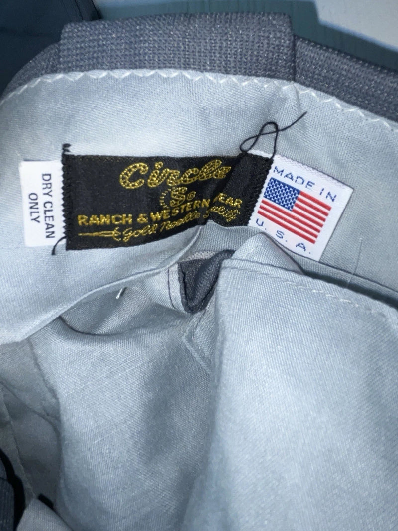 New Vintage Gray Circle S Polyester Pants #0142 XX-103
