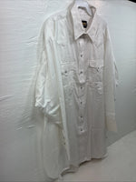 New Men’s Panhandle Slim White Long Sleeve Pearl Snap 18.5 2XL AA-114