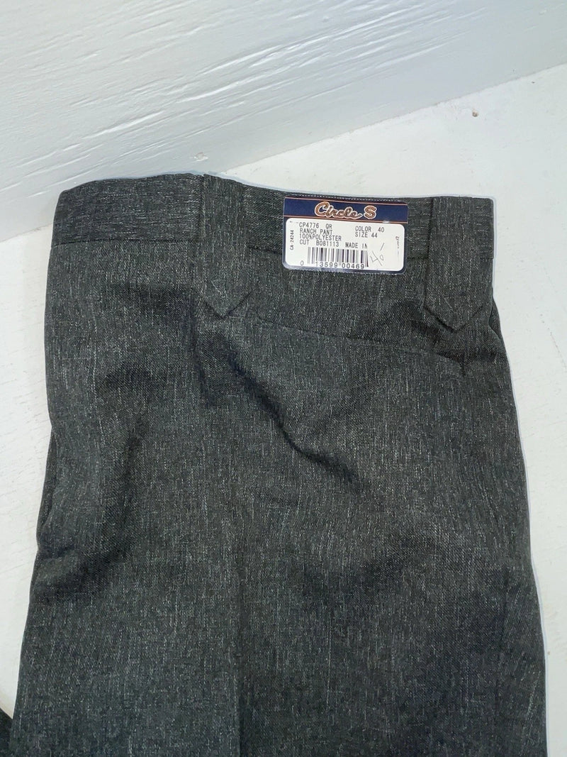 New Vintage Black Circle S Polyester Pants #CP4776 OO-3