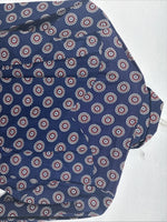 New Women’s Tem Tex Blue Design Long Sleeve Pearl Snap Size 32 MM-61