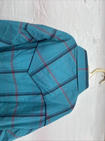 New Men’s ELY Diamond Blue Plaid Long Sleeve Pearl Snap Large CC-40