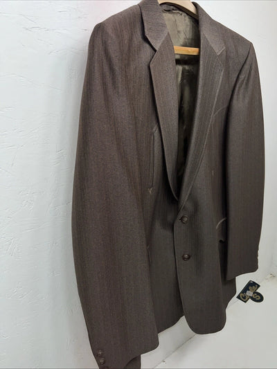 New Circle S Brown Suit Jacket 42L #25832 T-604