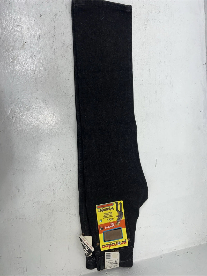 New Boys Black Pro Rodeo Cowboy Cut Denim Jeans. 11/25 1/2 B-30