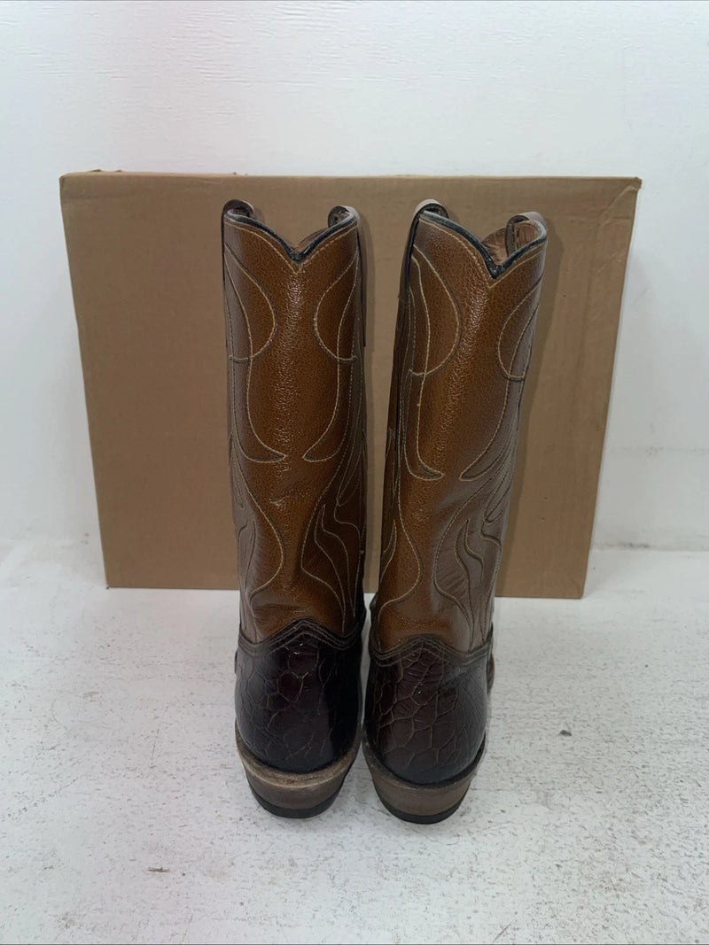 New Men’s Brown Rodeo Cowboy Boots. 7044 7 D. 1-42